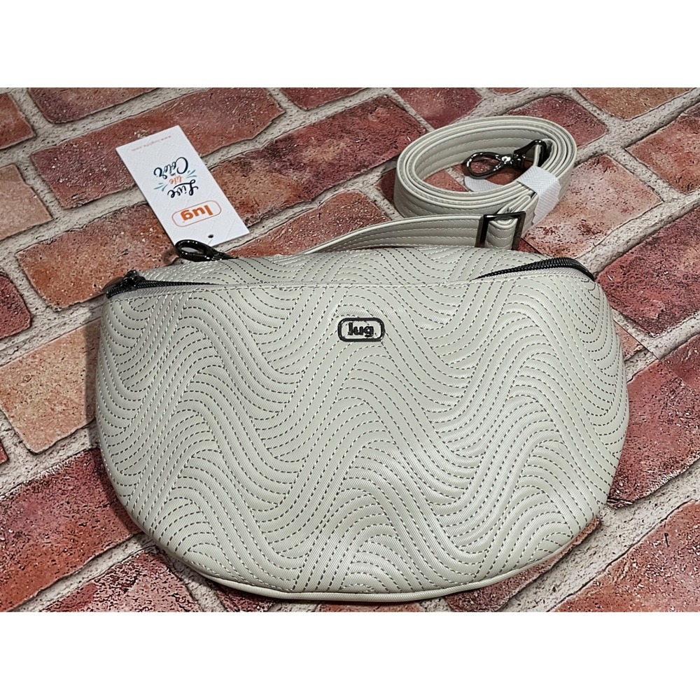 Lug Tumble Crossbody Bag Pebble Quilted Wave Pattern NWT